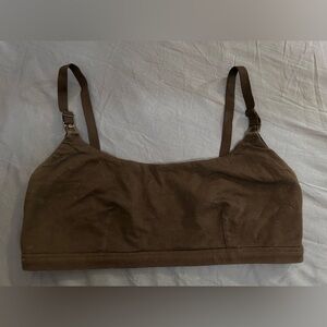 Nursing Bra by Amazon Essentials Cotton Bralette Adjustable Straps Black L Large